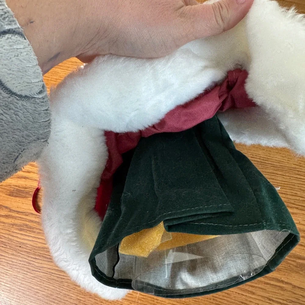 Midwest Importers Vintage Santa Claus Figure 12 Inch Red Velvet‎ Green Robe Box